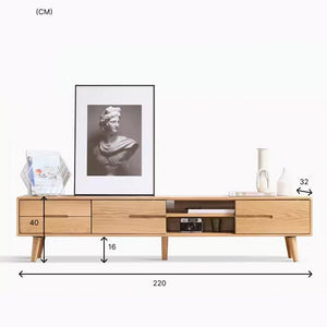 Malmo Natrual Solid Oak Entertainment Unit - Oak Furniture Store