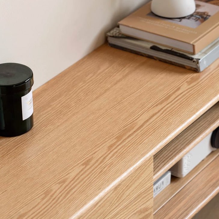 Malmo Natural Solid Oak Entertainment Unit Design Two - Oak Furniture Store