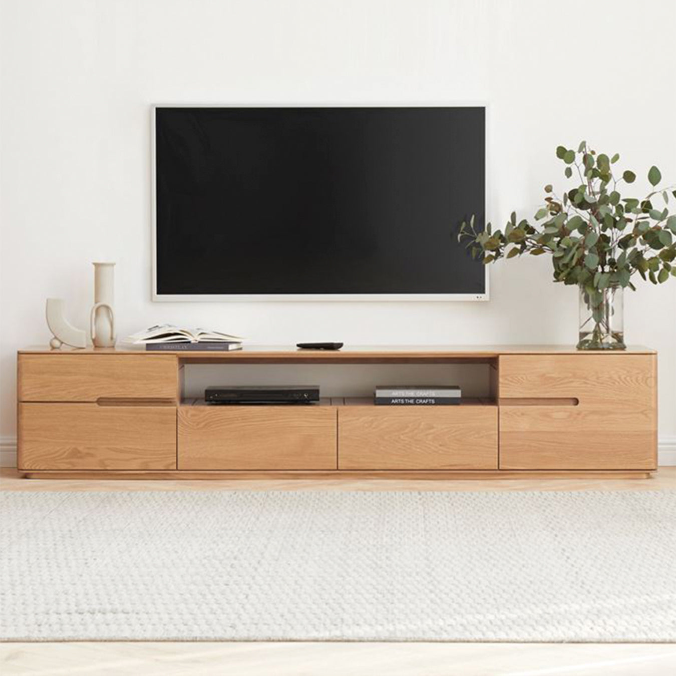 Manchester Natural Solid Oak large TV Unit