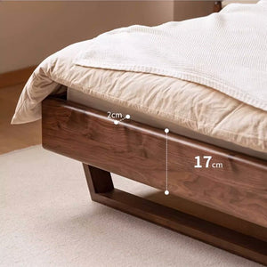 Manchester Natural Solid Walnut Bed Frame - Oak Furniture Store & Sofas