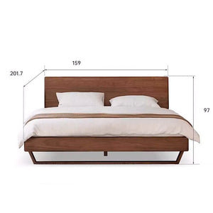 Manchester Natural Solid Walnut Bed Frame - Oak Furniture Store & Sofas