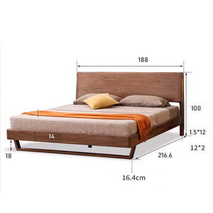 Manchester Natural Solid Walnut Bed Frame - Oak Furniture Store & Sofas