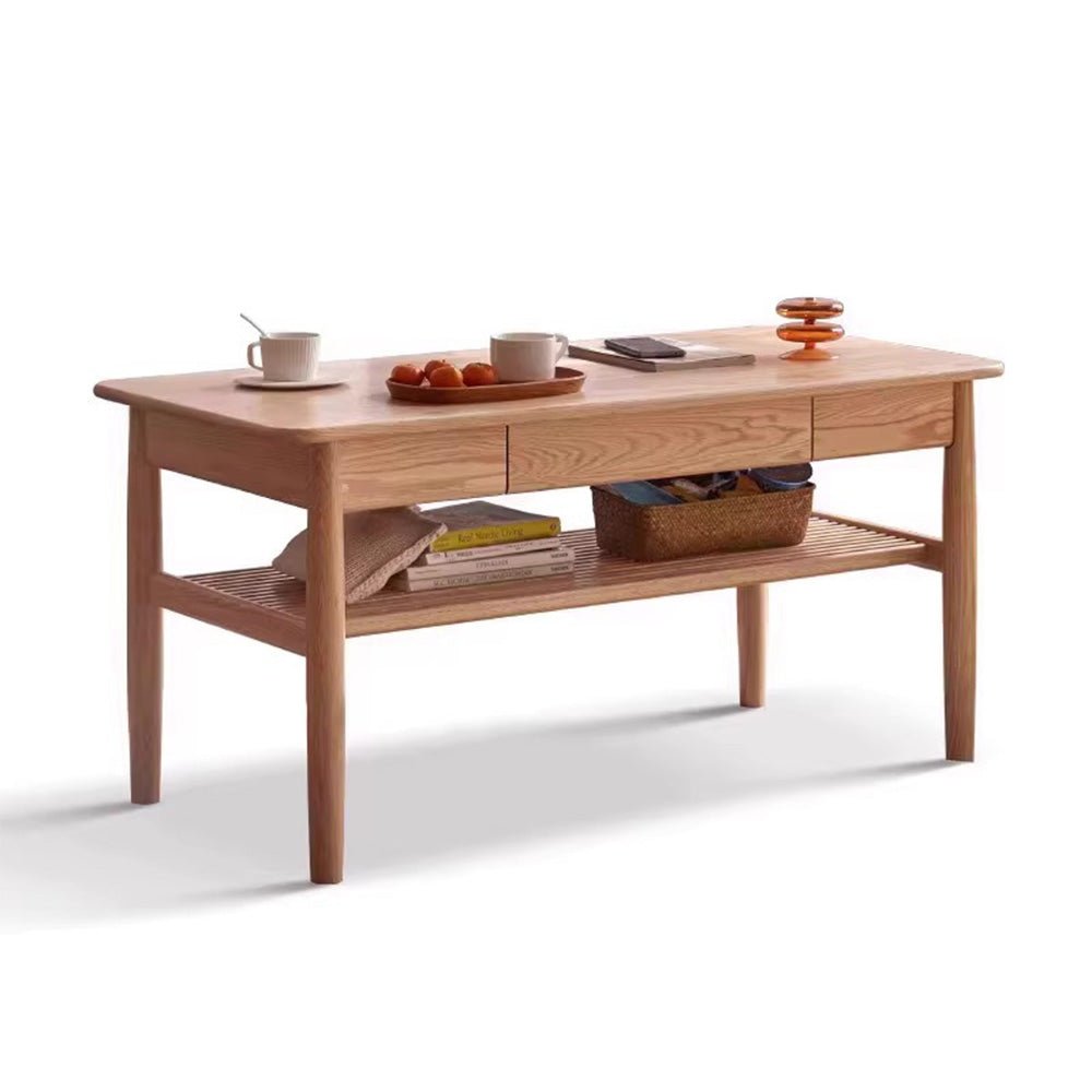 Mayen Natural Solid Oak Tall Coffee Table