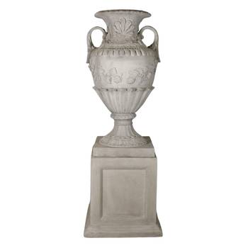 Mayfair Urn & Pedestal French Lime Wash LPAUM12 - Oak Furniture Store