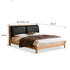 Menet Natural Solid Oak Cushion Back Bed Frame | Oak Furniture Store