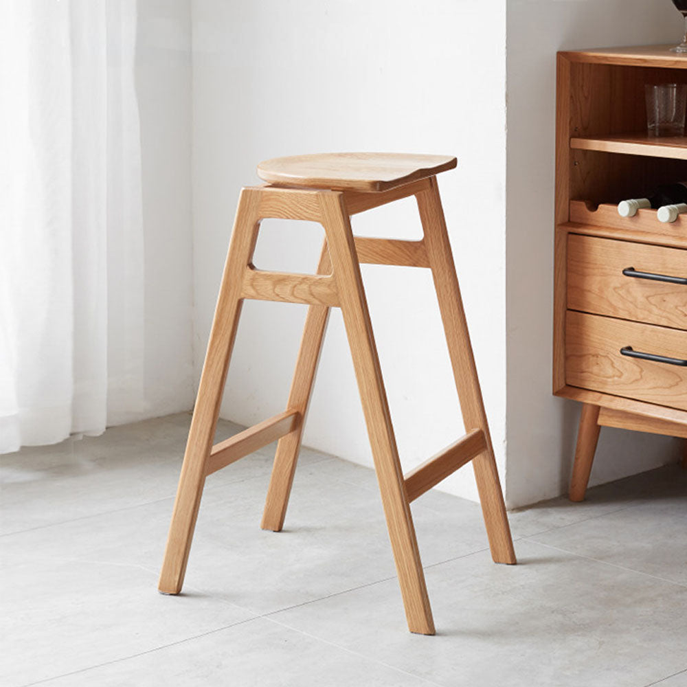 Mergo Solid Oak Bar Stool