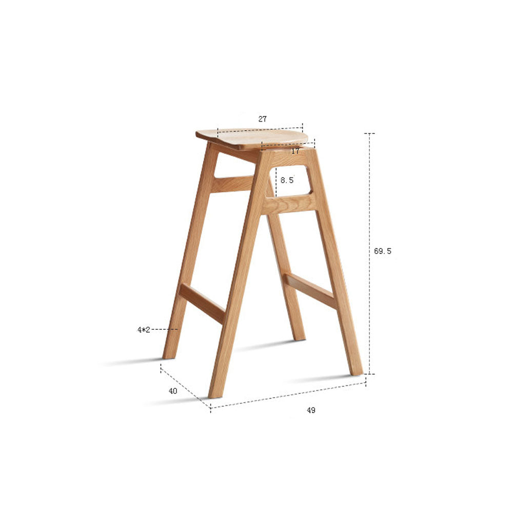 Mergo Solid Oak Bar Stool