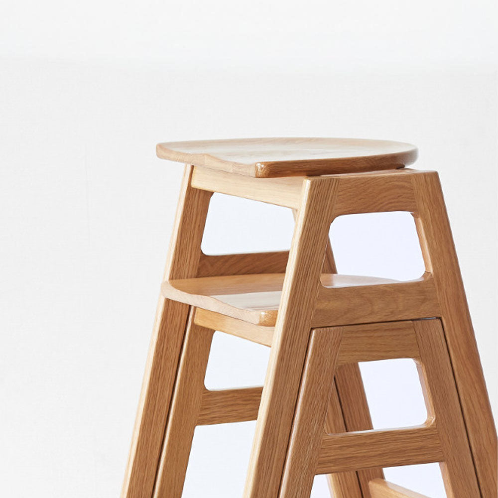 Mergo Solid Oak Bar Stool