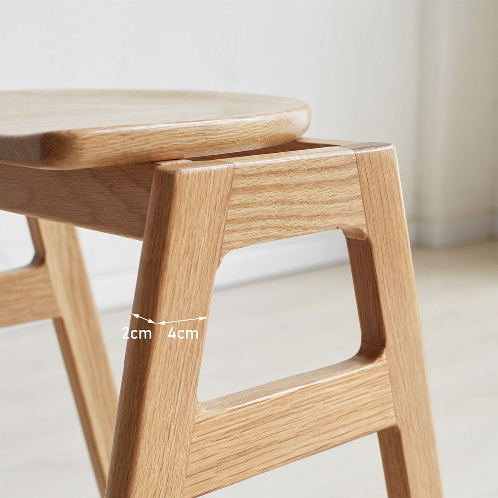 Mergo Solid Oak Bar Stool
