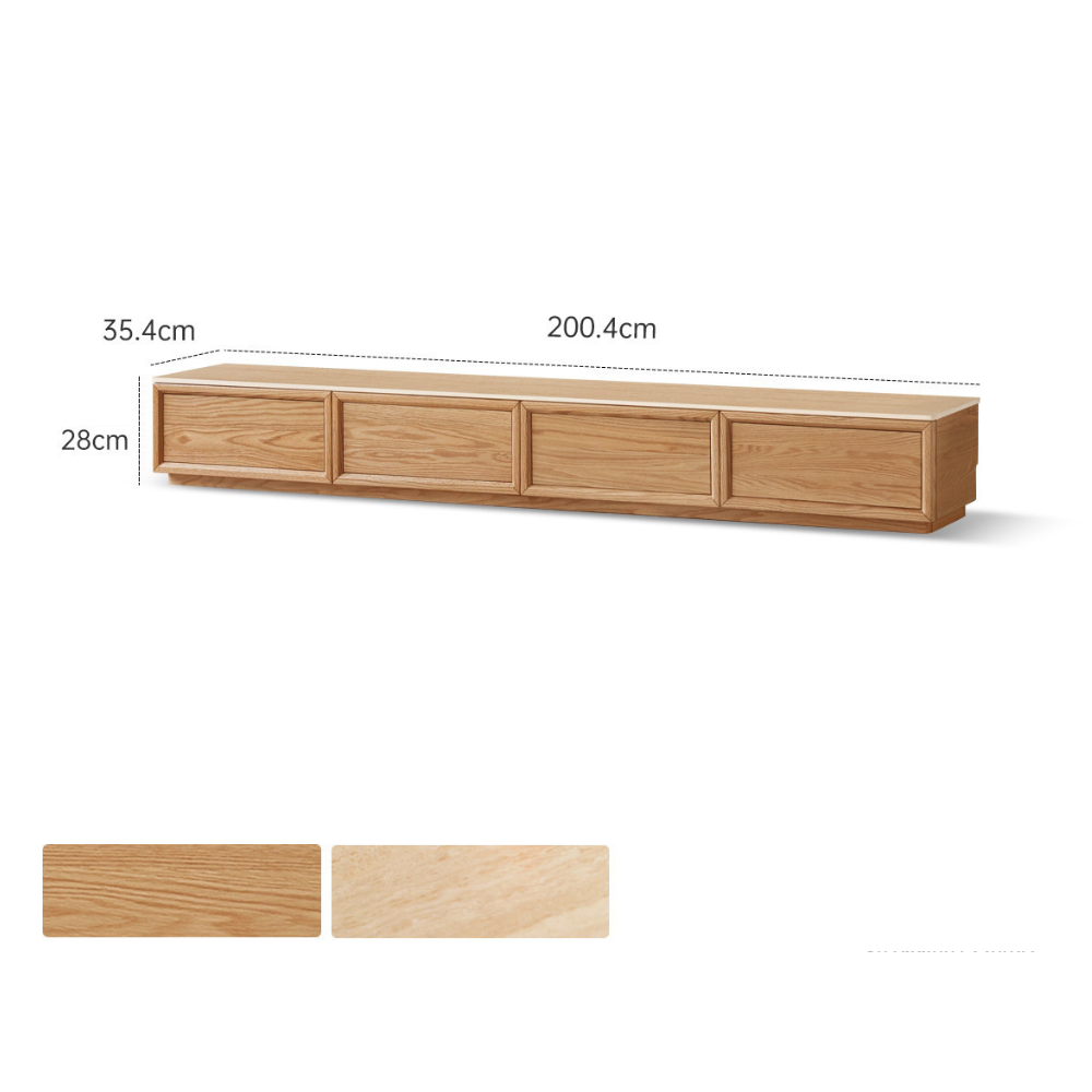 Mesa Natural Solid Oak Entertainment Unit with Ceramic Top