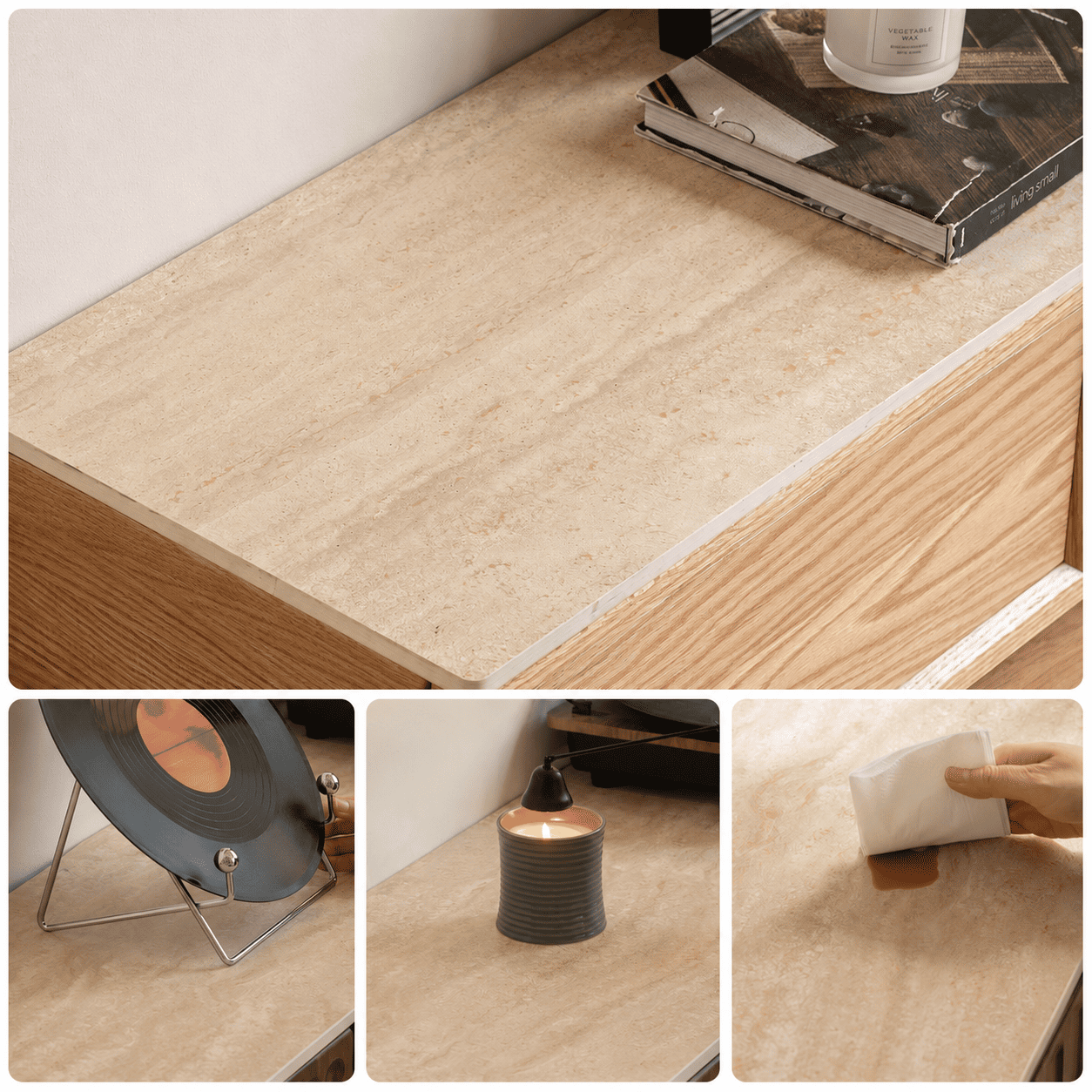 Mesa Natural Solid Oak Entertainment Unit with Ceramic Top