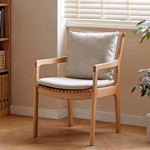 Metz Natural Solid Oak Leisure Chair - Oak Furniture Store