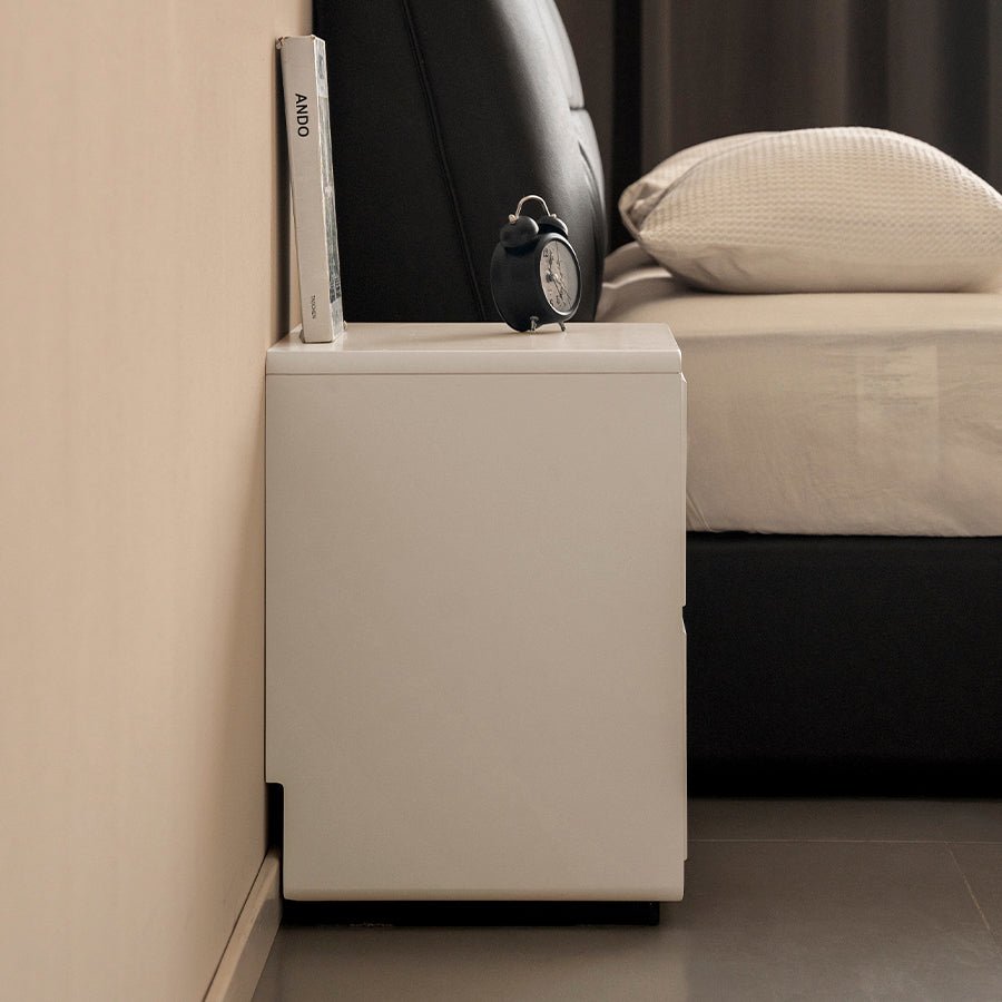 Miers Solid Rubber Wood Floor Standing Bedside Table