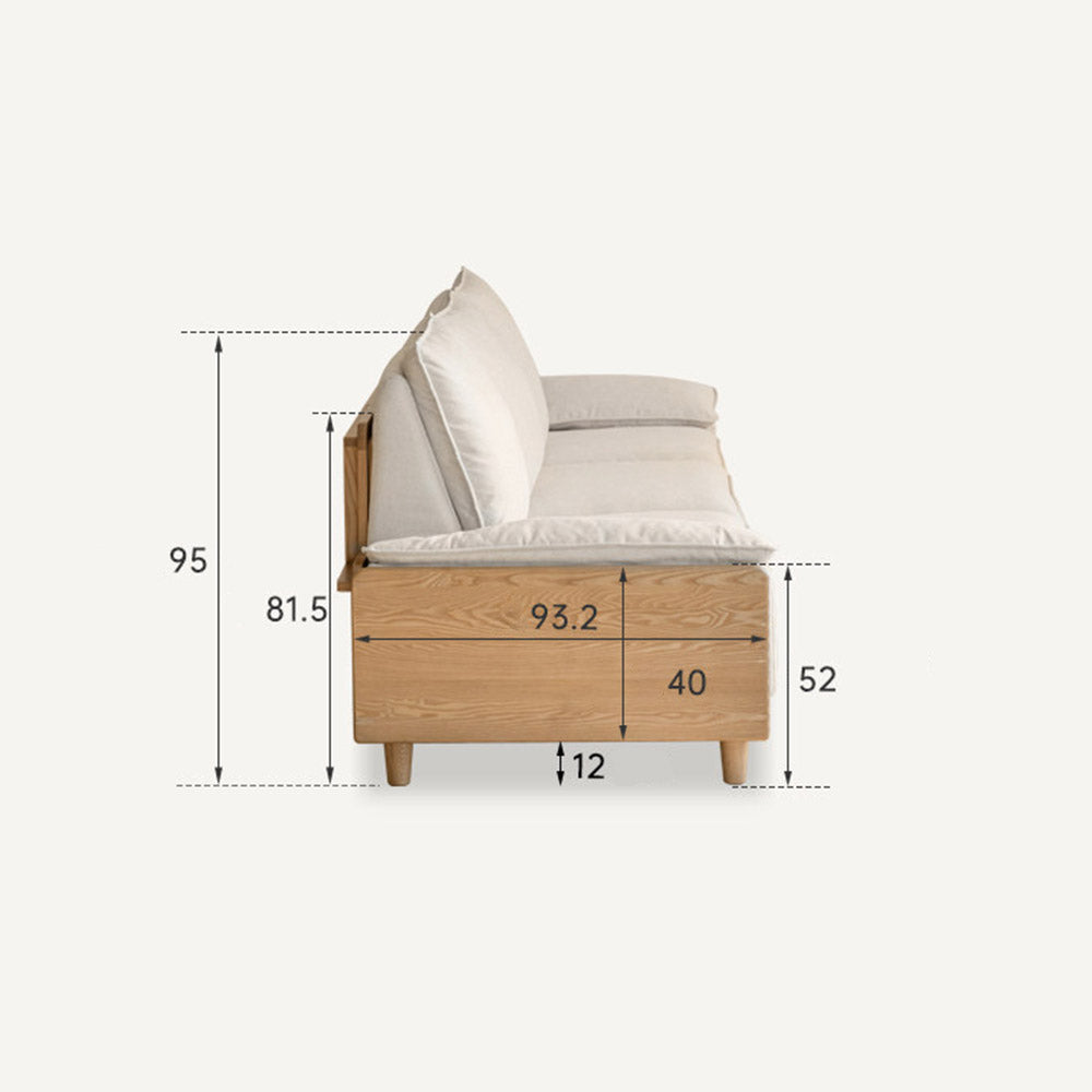 Milena Natural Solid Ash Sofa