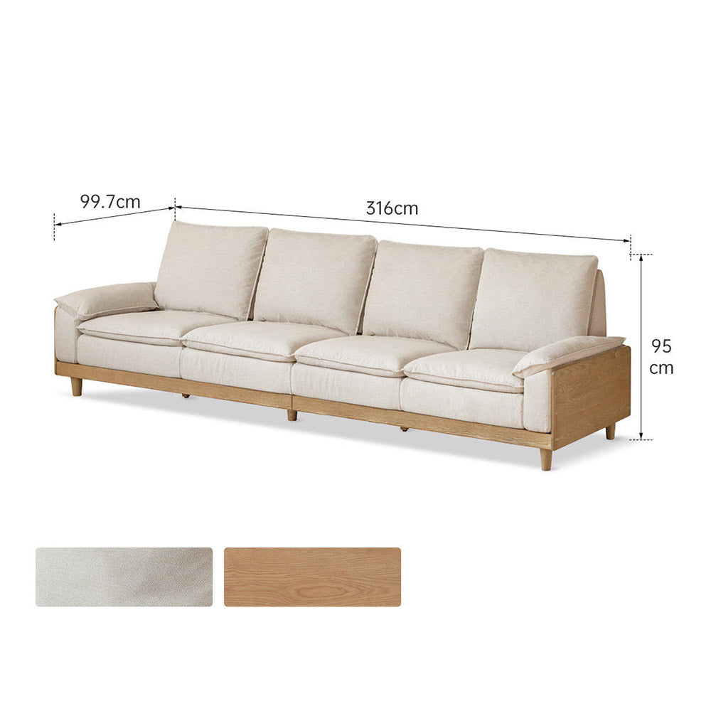 Milena Natural Solid Ash Sofa