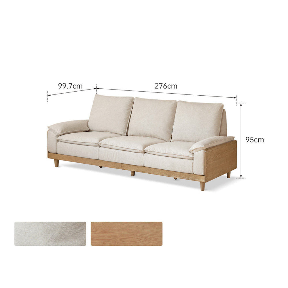 Milena Natural Solid Ash Sofa