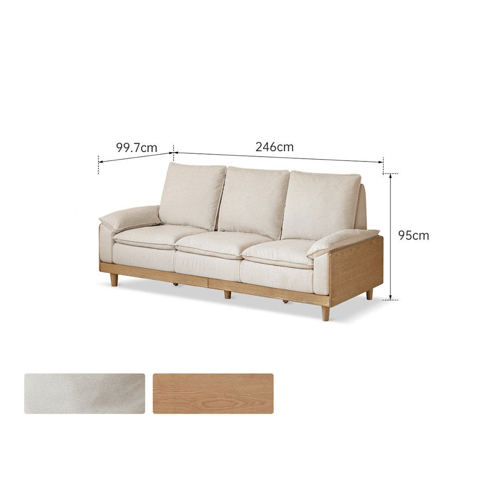 Milena Natural Solid Ash Sofa