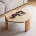 Millis Natural Solid Ash Coffee Table with Travertine Top