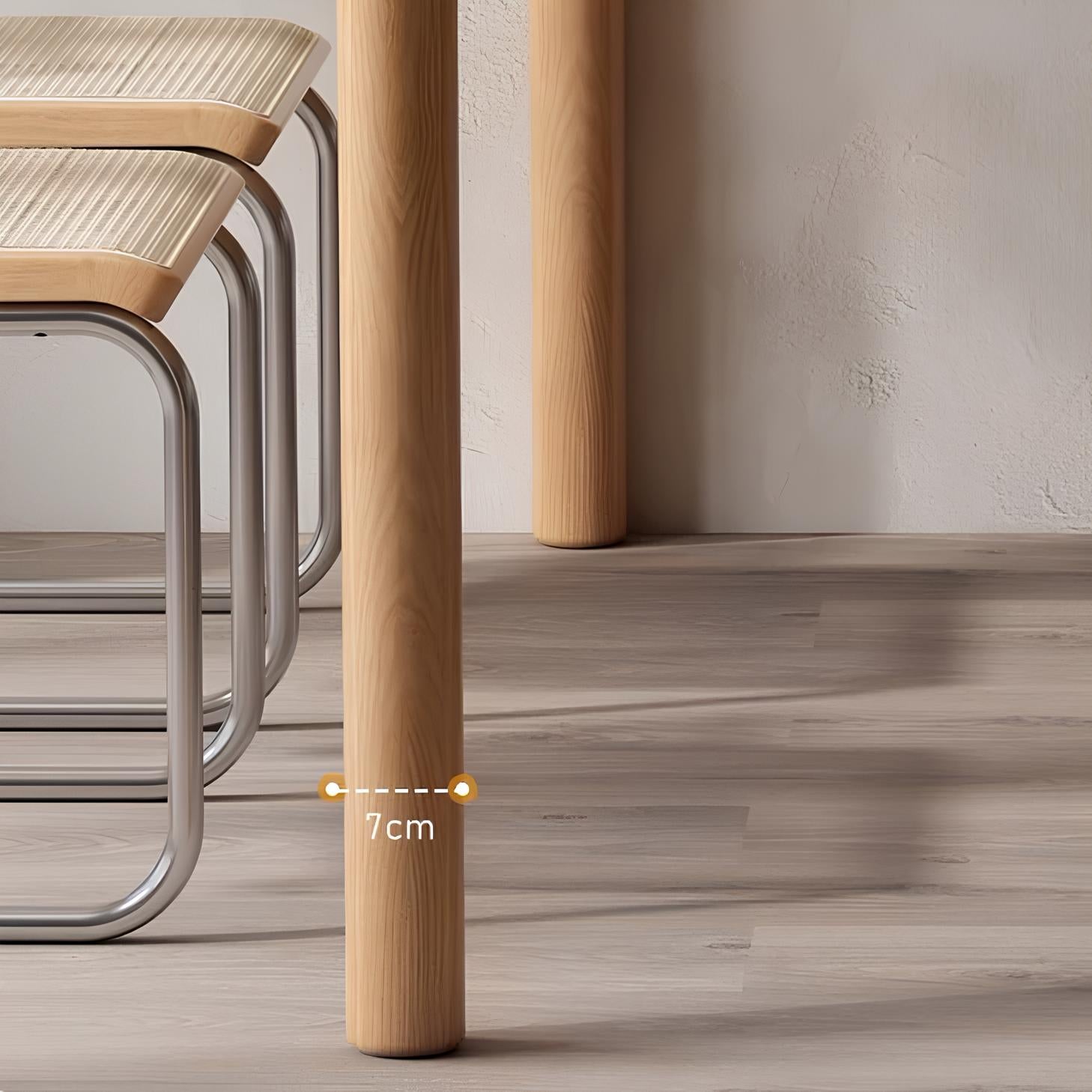 Ming Natural Solid Ash Large Dining Table