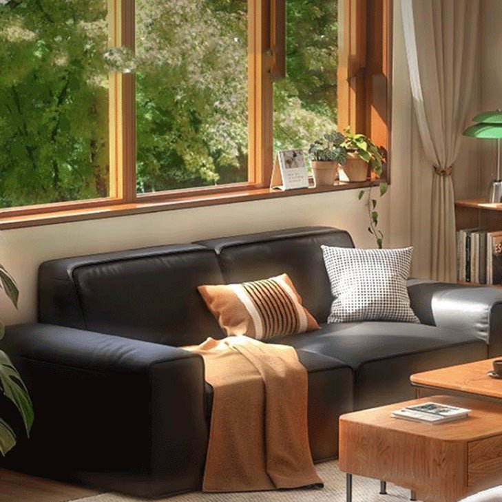 Mionden Genuine Leather Sofa - Oak Furniture Store