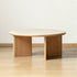 Mirto Natural Solid Oak Coffee Table with Travertine Top