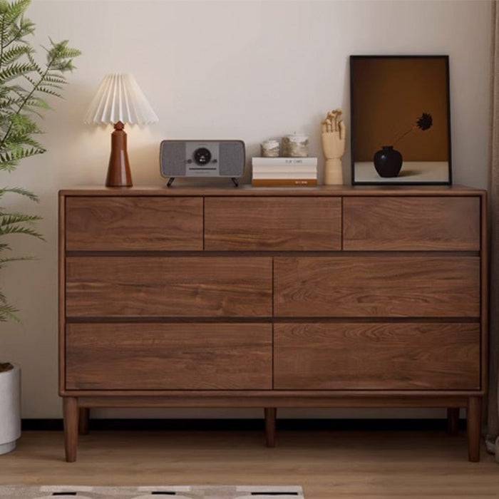 Mocha Solid Walnut 3+4 Chest of Drawers