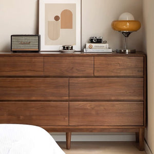 Mocka Solid Walnut 3+4 Chest of Drawers - Oak Furniture Store