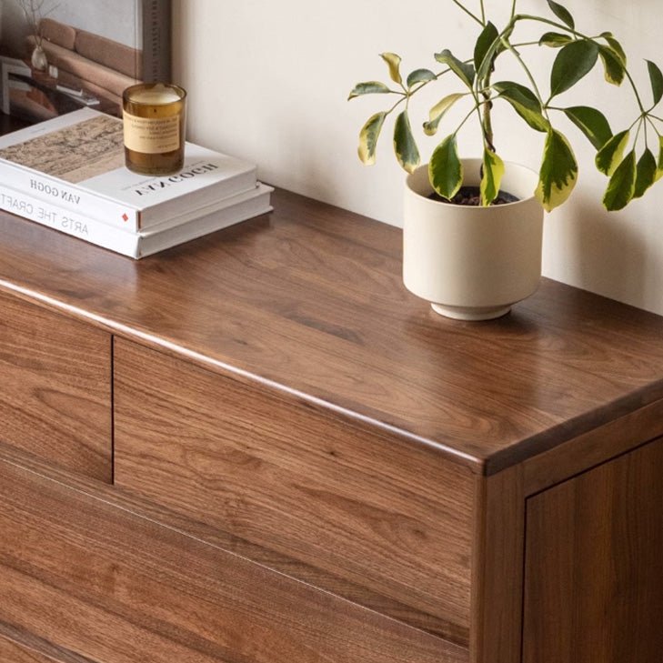 Mocha Solid Walnut 3+4 Chest of Drawers - Oak Furniture Store