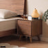Mocha Solid Walnut Bedside Table - Oak Furniture Store