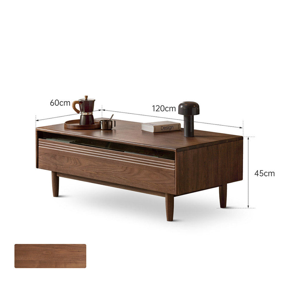 Modena Natural Solid Walnut Coffee Table