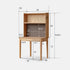Monte Natural Solid Oak Desk with Hutch