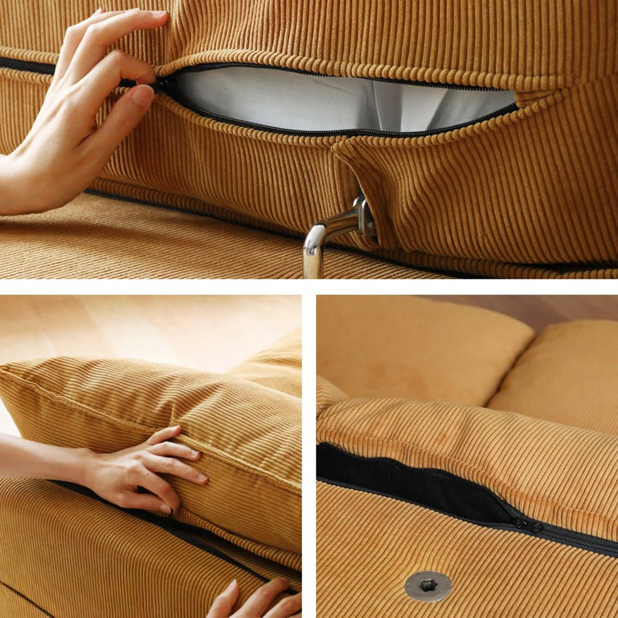 Mork Corduroy Fabric Sofa