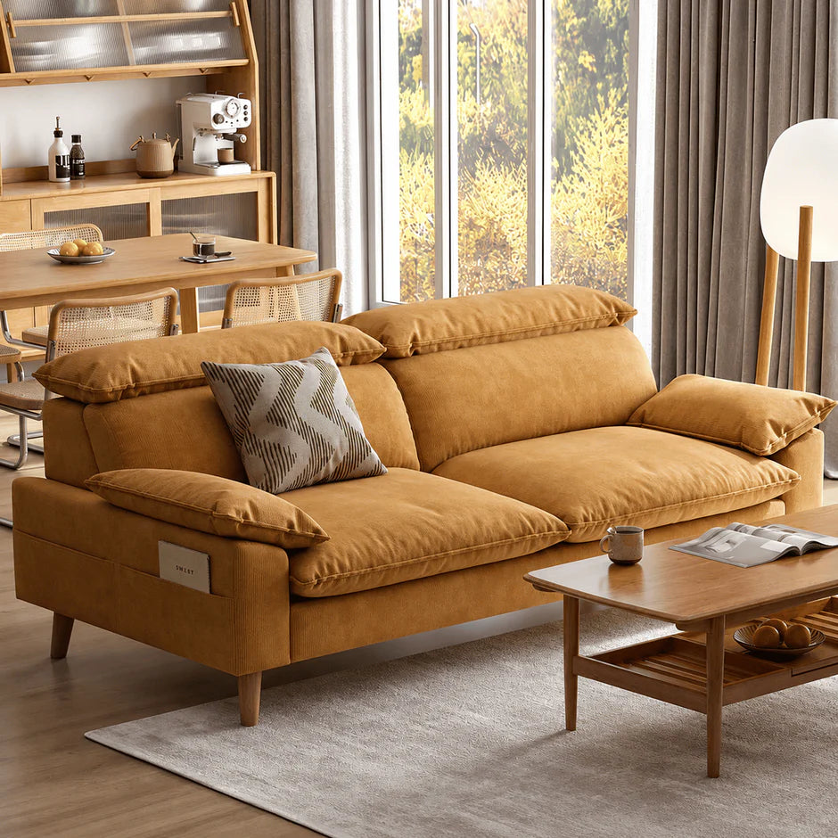 Mork Corduroy Fabric Sofa