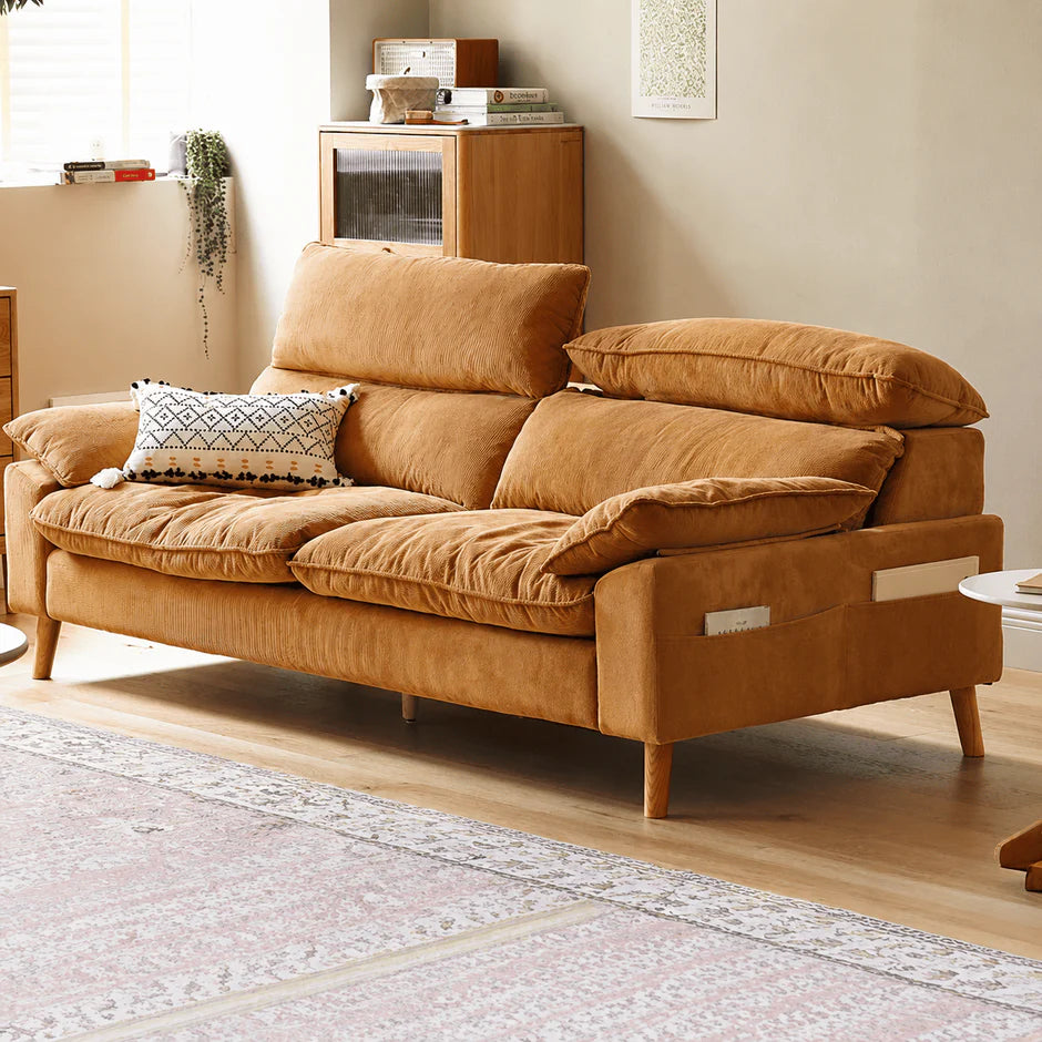 Mork Corduroy Fabric Sofa