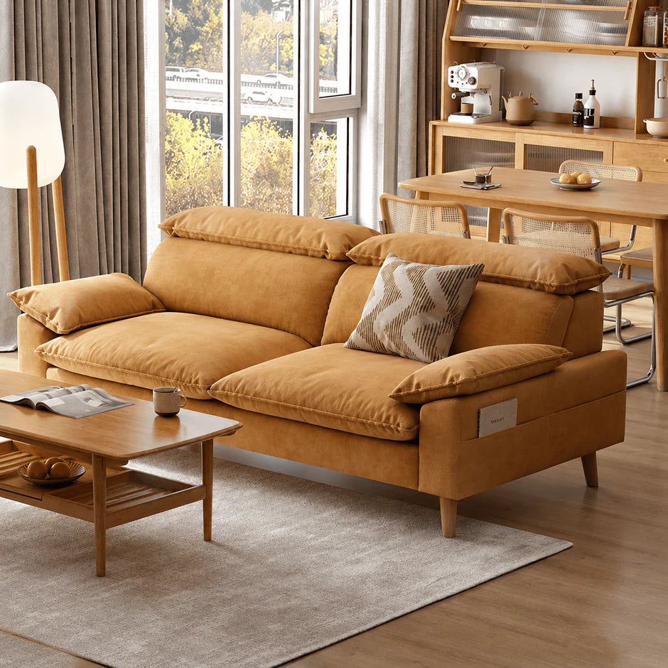 Mork Corduroy Fabric Sofa