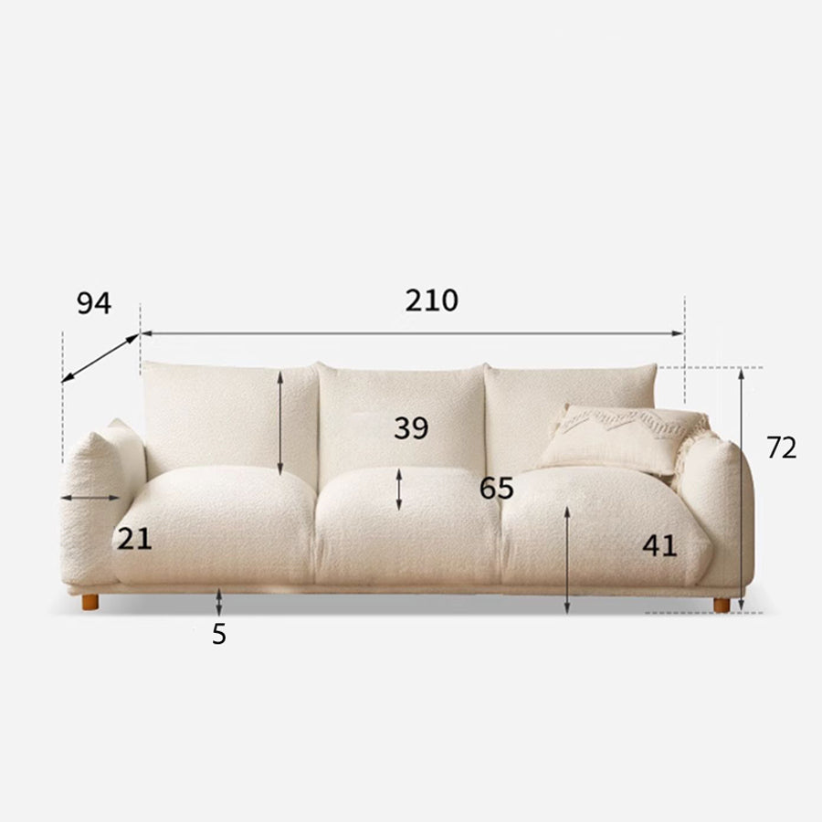 Mutsu Tranquil Touch Faux Shearling Sofa