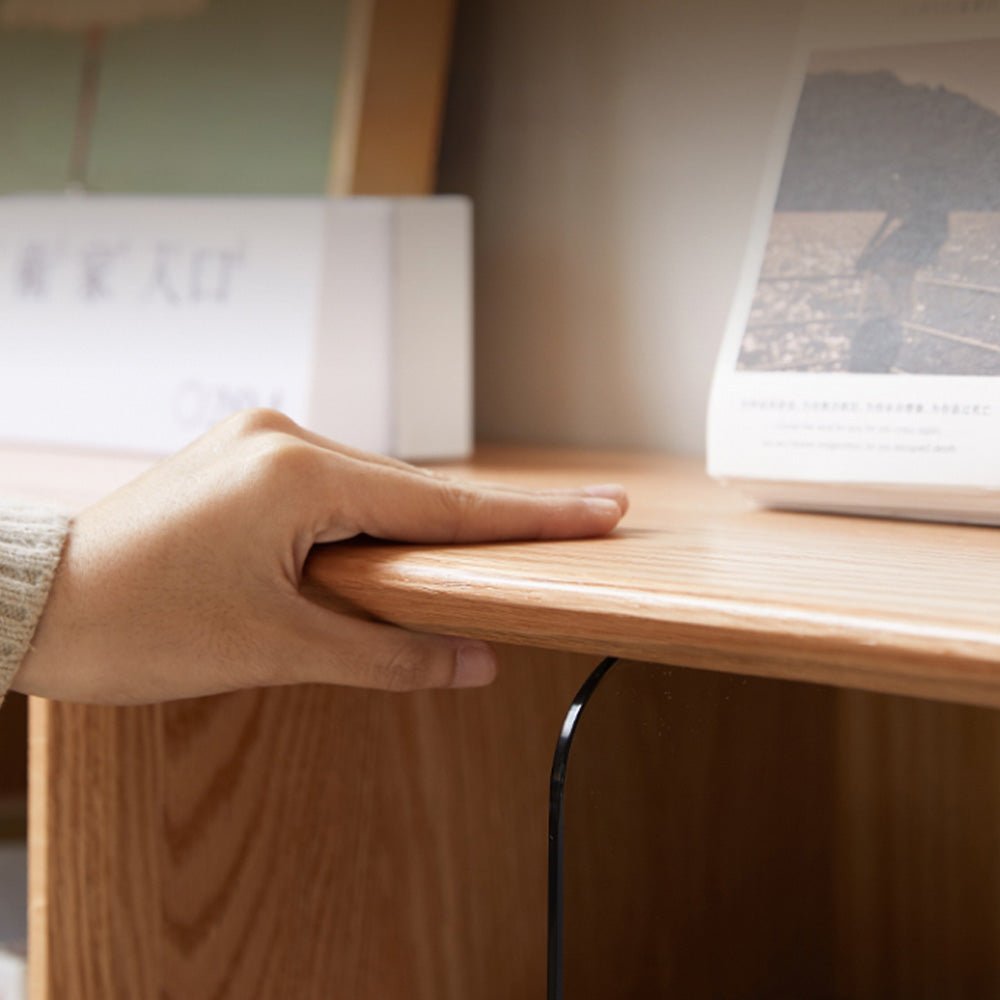 Myrland Natural Solid Oak Low Bookcase | Oak Furniture Store