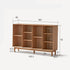 Myrland Natural Solid Oak Low Bookcase | Oak Furniture Store