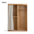 Naila Natural Solid Oak Wardrobe with Curtain