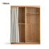 Naila Natural Solid Oak Wardrobe with Curtain