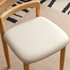 Nampa natural solid oak dressing stool dimension image showing 42cm seat height
