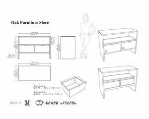 Nanterre Natural Solid Oak Double Basin Vanity Unit - Oak Furniture Store