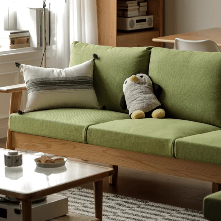 Nayoro Natural Solid Oak Seat Sofa
