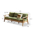 Nayoro Natural Solid Oak Seat Sofa