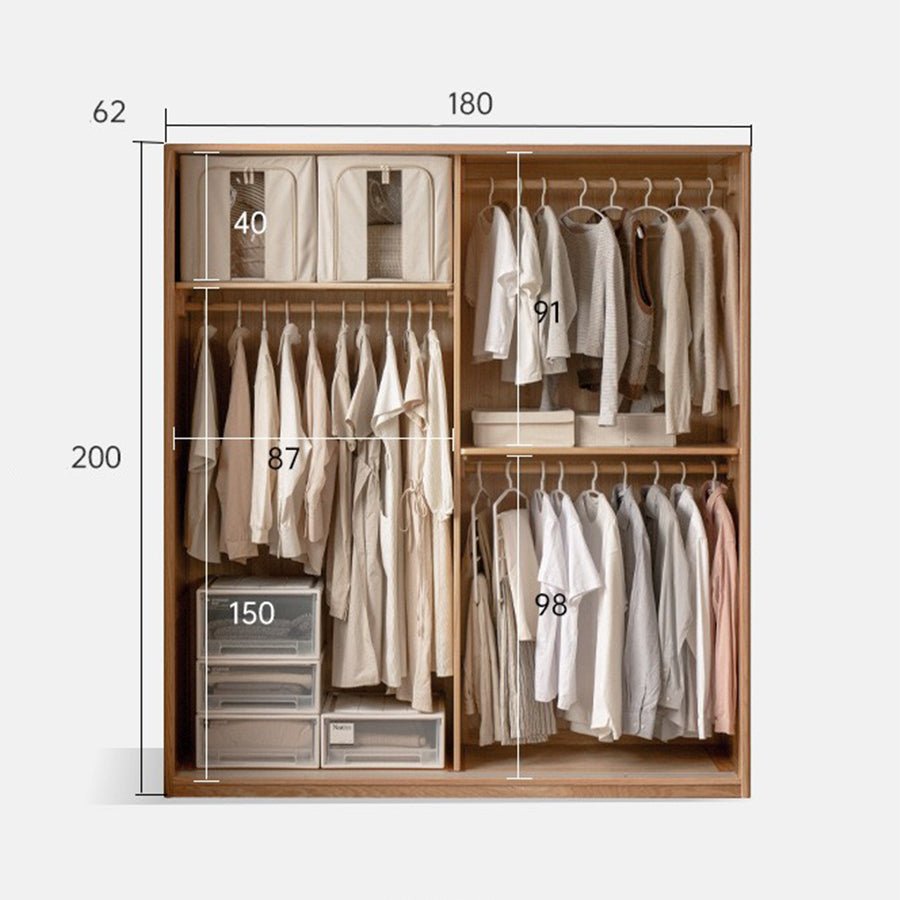 Neath Solid Oak Sliding Door Wardrobe | Oak Furniture Store