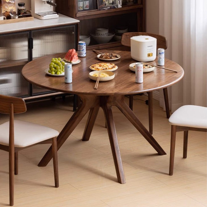 Nest Solid Walnut Round Dining Table