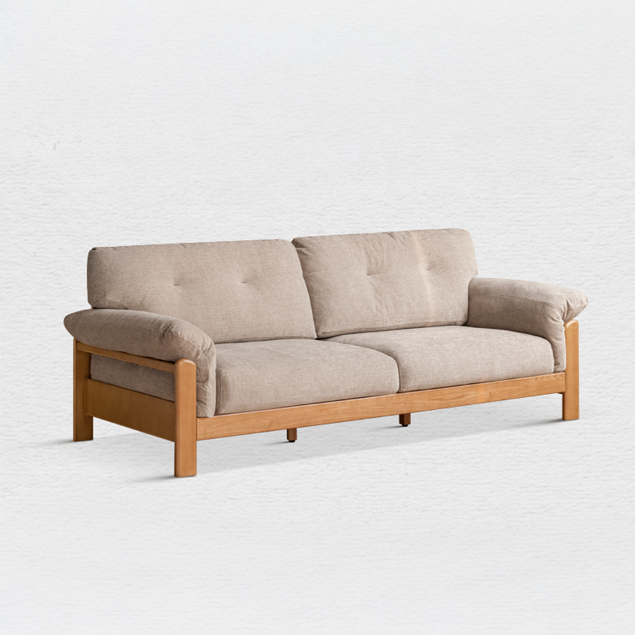 Neuffen Natural Solid Ash Chenille Sofa