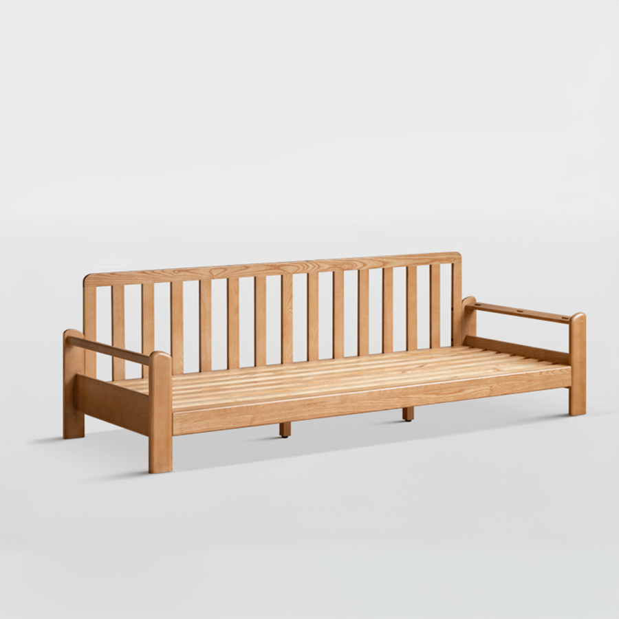 Neuffen Natural Solid Ash Chenille Sofa