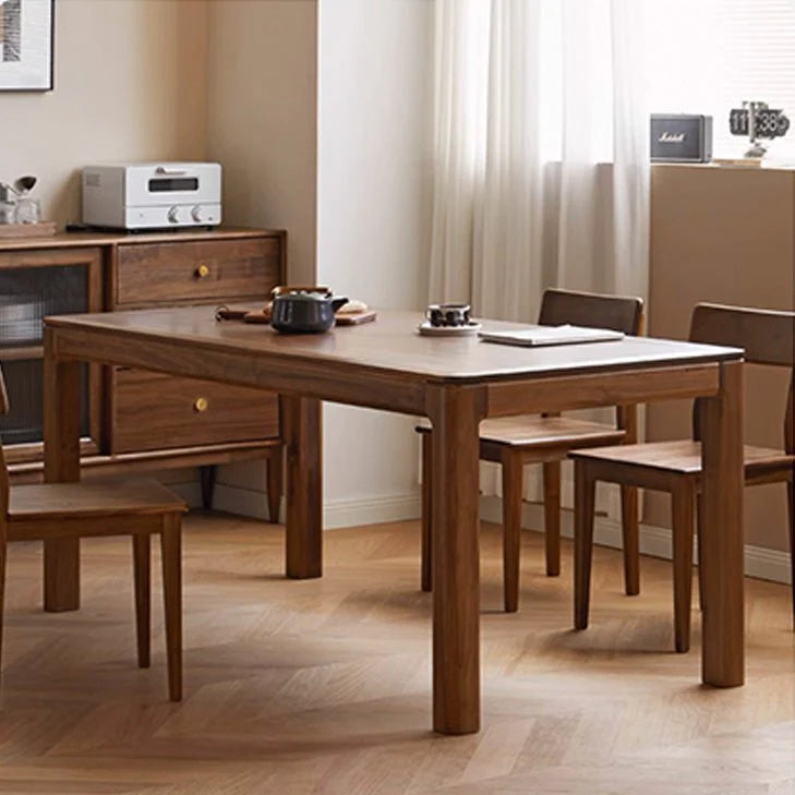 Newark Natural Solid Walnut Large Dining Table