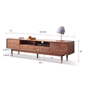 Newark Solid Walnut Entertainment Unit - Oak Furniture Store